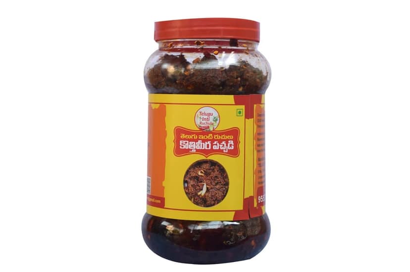 Telugu Inti Ruchulu Coriander Pickle view 3