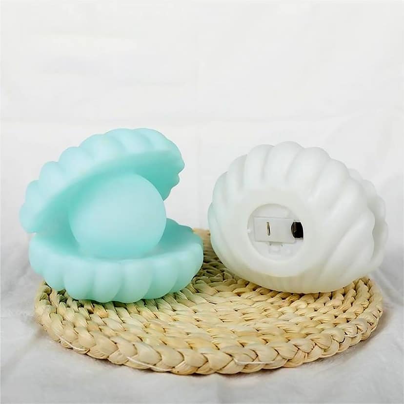 Pearl Shell Night Lamp Decorate Desk Lights Nursery Toy Lamp Led Pearl Shell Night Lights for Bedroom & Home (Small Battery Operated) view 4