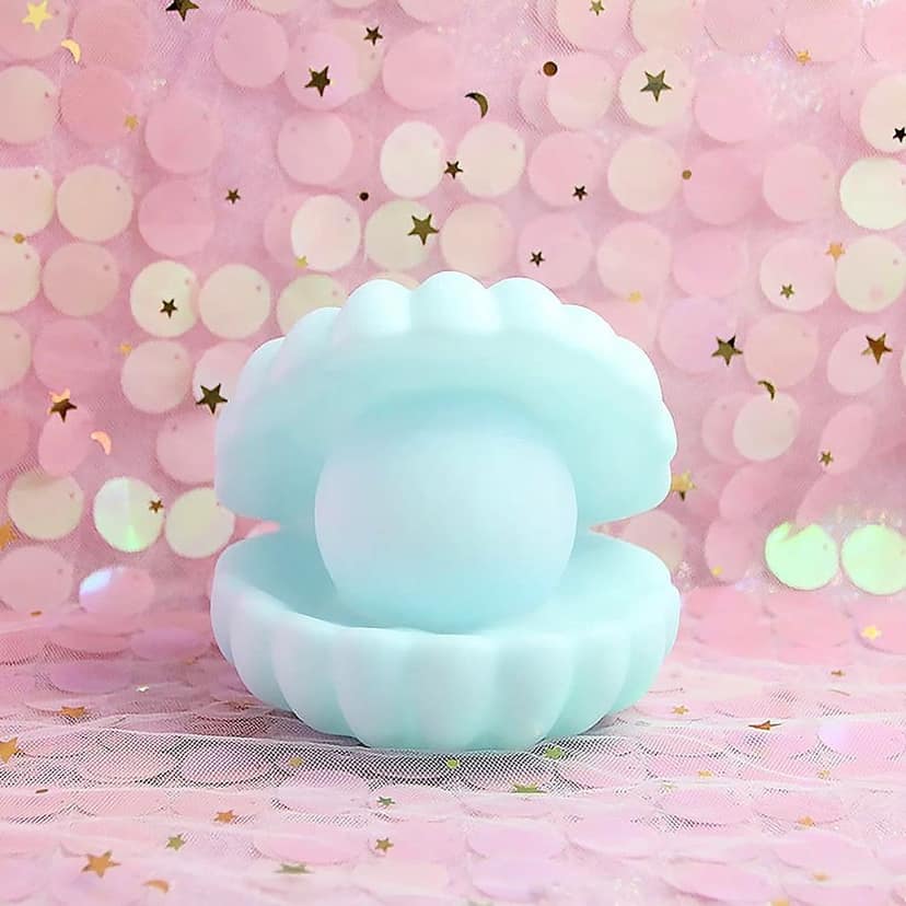 Pearl Shell Night Lamp Decorate Desk Lights Nursery Toy Lamp Led Pearl Shell Night Lights for Bedroom & Home (Small Battery Operated) view 5