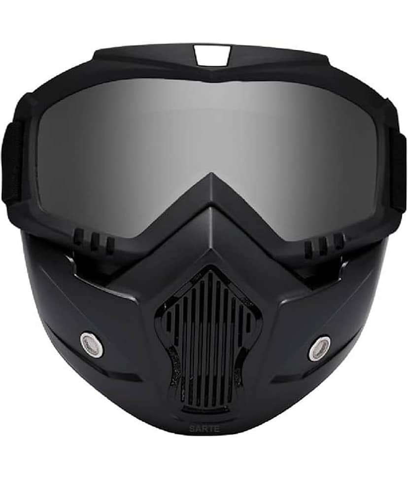 THRIFTKART Anti-Fogg Silver Riding Goggles ( Pack of 1 )