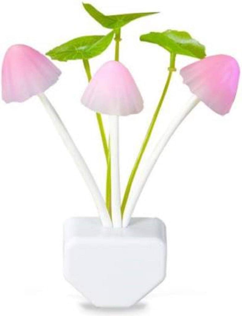 Elecsera Stylish Flower Mushroom LED Night Light Sensor Baby Bed Room Lamp Night Lamp (10 cm, Multicolor)