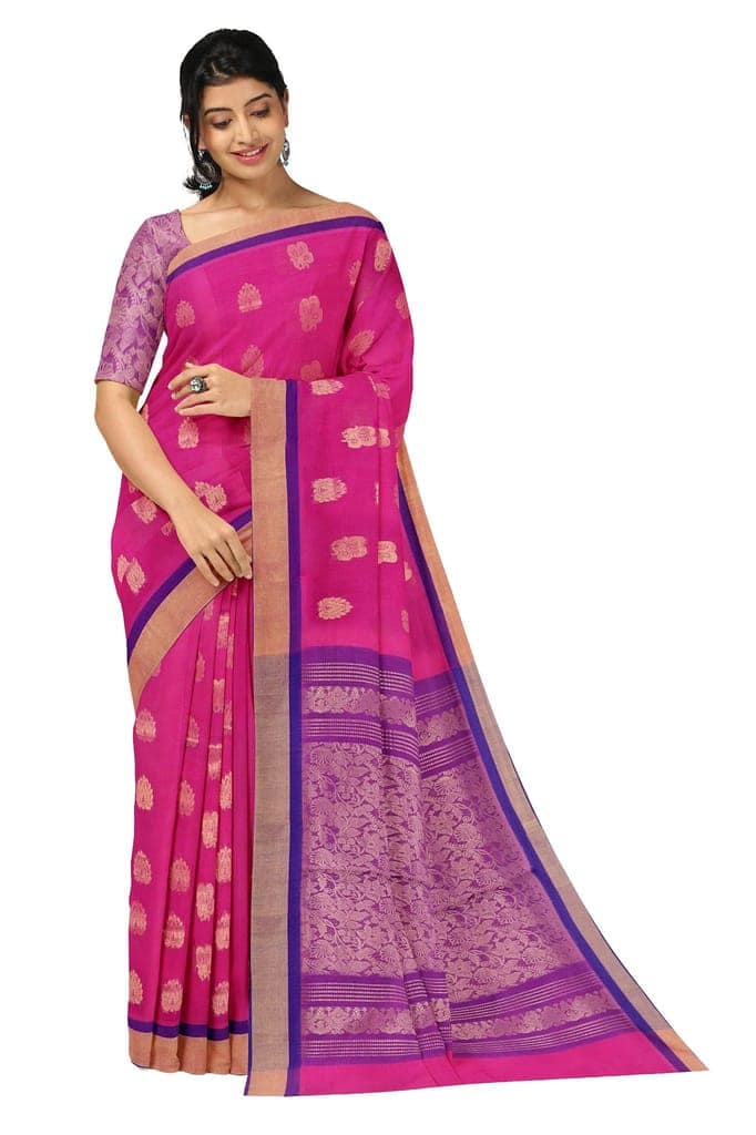 APCO Handloom (A Andhra Pradesh Govt Emporium)- Women's Traditional Pure Handloom Madhavaram Cotton Saree | A0057MDVRM