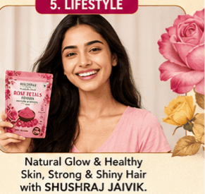 SHUSHRAJ JAIVIK Festival Offer Combo Pack – Rose Petals Powder 80g + Hibiscus Powder 80g + Multani Mitti Powder 80g | Buy 2 Get 1 Free | 100% Pure & Natural Herbal Powders view 5