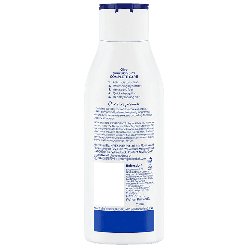 Nivea Aloe Hydration Body Lotion - Normal Skin, With Deep Moisture Serum & Aloe Vera, 200 ml view 2