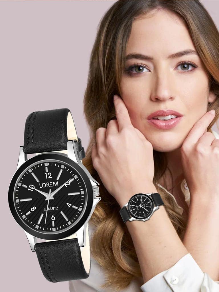 LOREM Classic Style Dial Analog Watch for Women-UF view 5