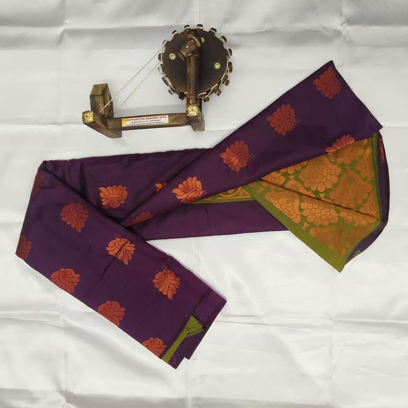 Soft Silk Saree with Blouse view 3