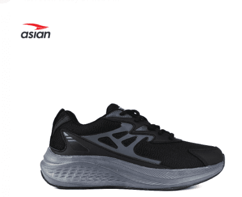 BOSS-03 Black Grey Running Shoes view 2