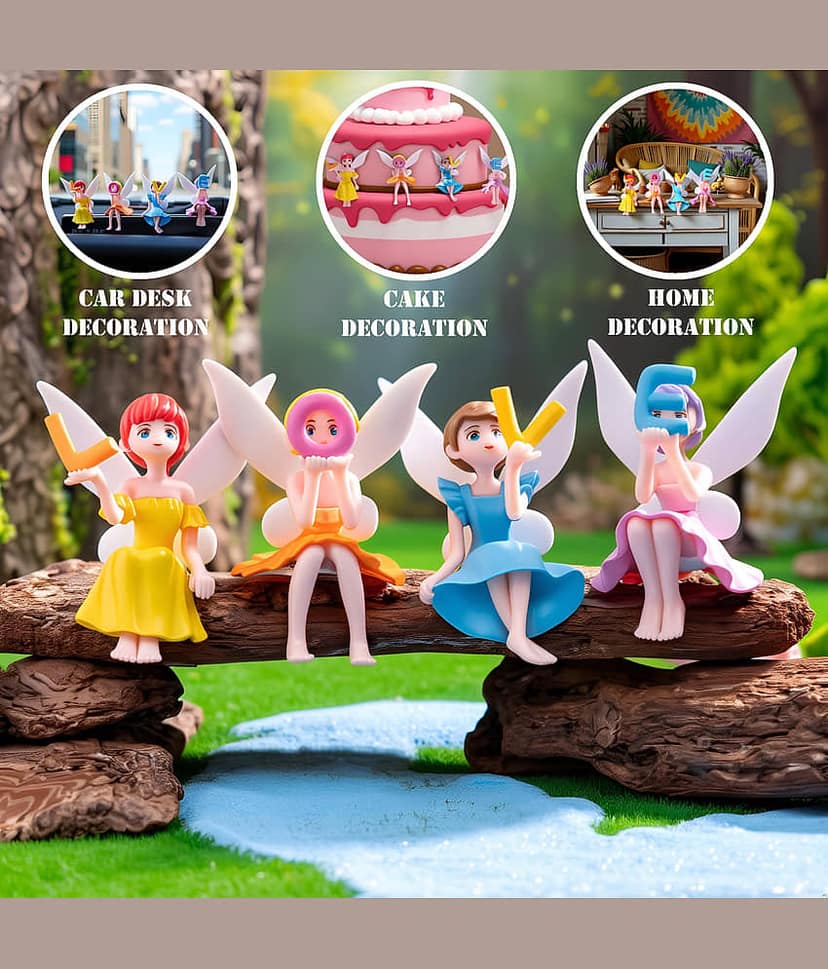 3MADS 4 Piece of LOVE Letter Flower Fairy Doll Showpiece