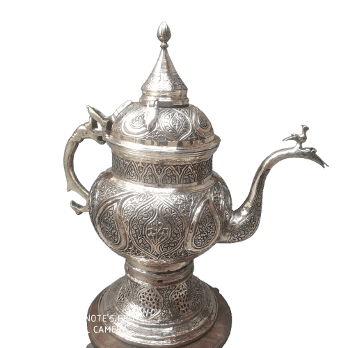 Ornate Silver-Plated Copper Samovar view 2