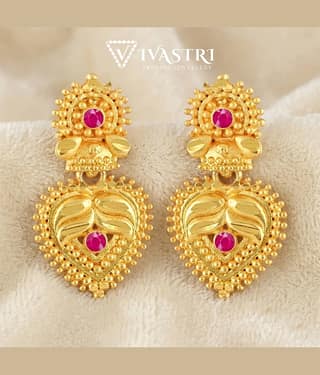 VIVASTRI Golden Drop Earrings ( Pack of 1 )