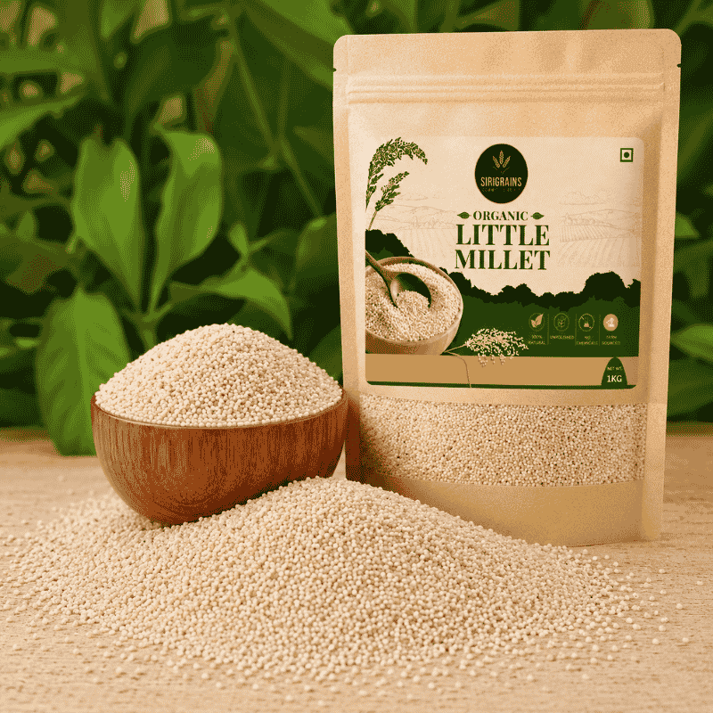 SiriGrains Little Millet 1kg | Whole Unpolished Little Millet (Samai, Kutki, Saame, Sama) | Premium Ancient Millet Grain for Everyday Cooking view 3