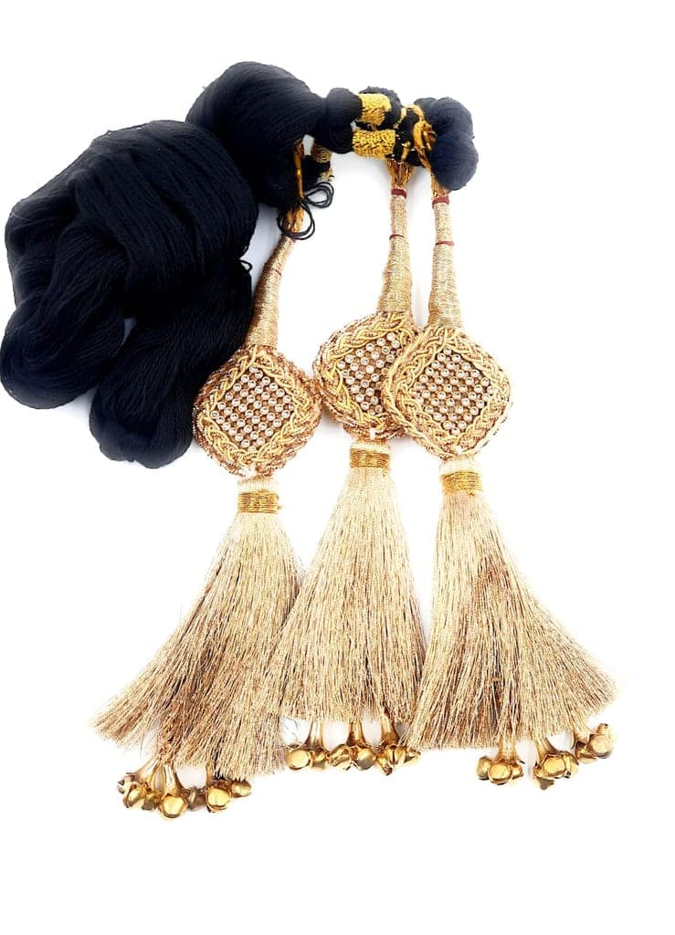 Jhumka & Ghungroo Heavy Design Punjabi Paranda/Braid Tassles/Patiala Shahi Parandi view 6