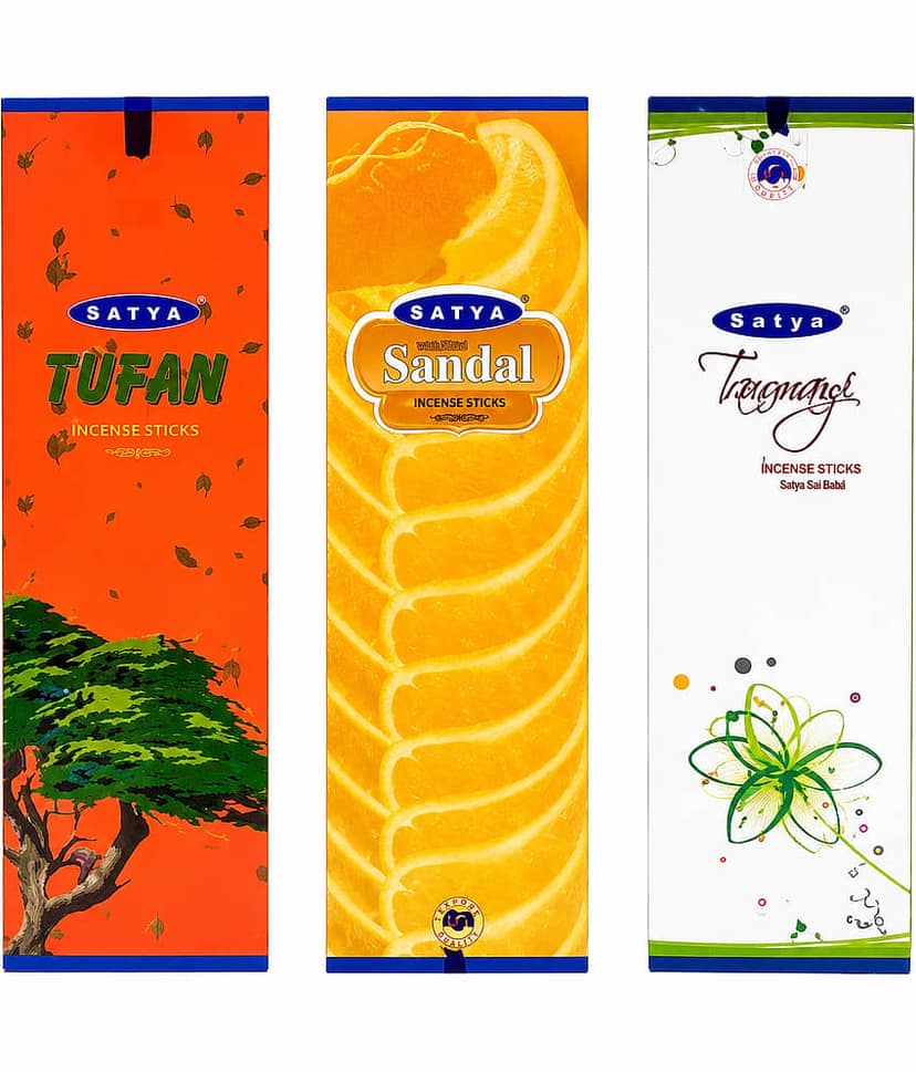Satya Incense Stick Chandan,Exotic,Mild,Mesmerizing,Orchid 270 gm ( Pack of 3 )