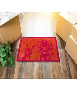 Aazeem Antiskid Cotton Door Mat ( 60 X 40 cm ) Single Magenta