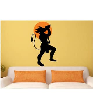 Asmi Collection Jai Hanuman Wall Sticker ( 96 x 56 cms )
