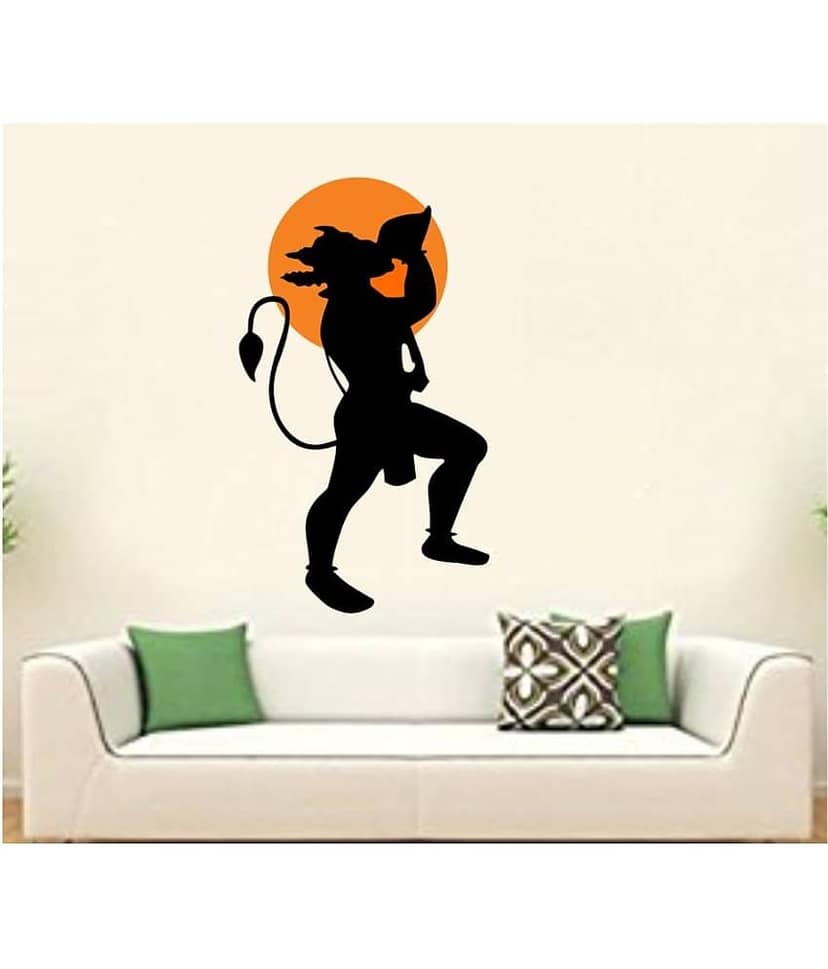 Asmi Collection Jai Hanuman Wall Sticker ( 96 x 56 cms ) view 2