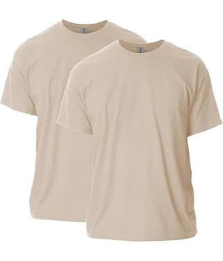 Gildan Men Cotton Blend Regular Fit Solid T-Shirt ( Beige )
