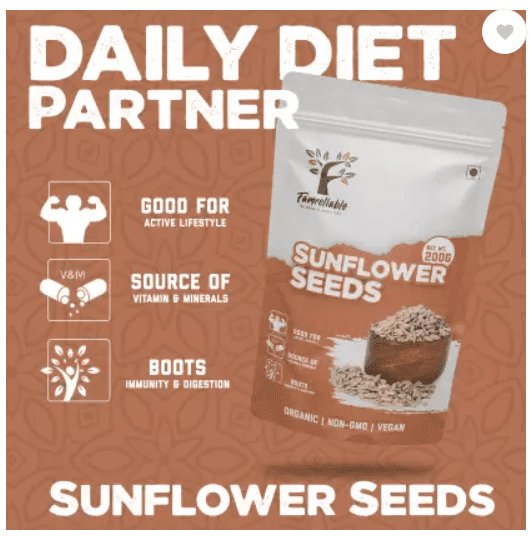 Famreliable Ultimate Nutritional Boost Supercharge Your Health with 200g Raw Sunflower Seeds (200 g) view 3