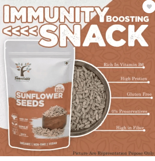 Famreliable Ultimate Nutritional Boost Supercharge Your Health with 200g Raw Sunflower Seeds (200 g) view 4