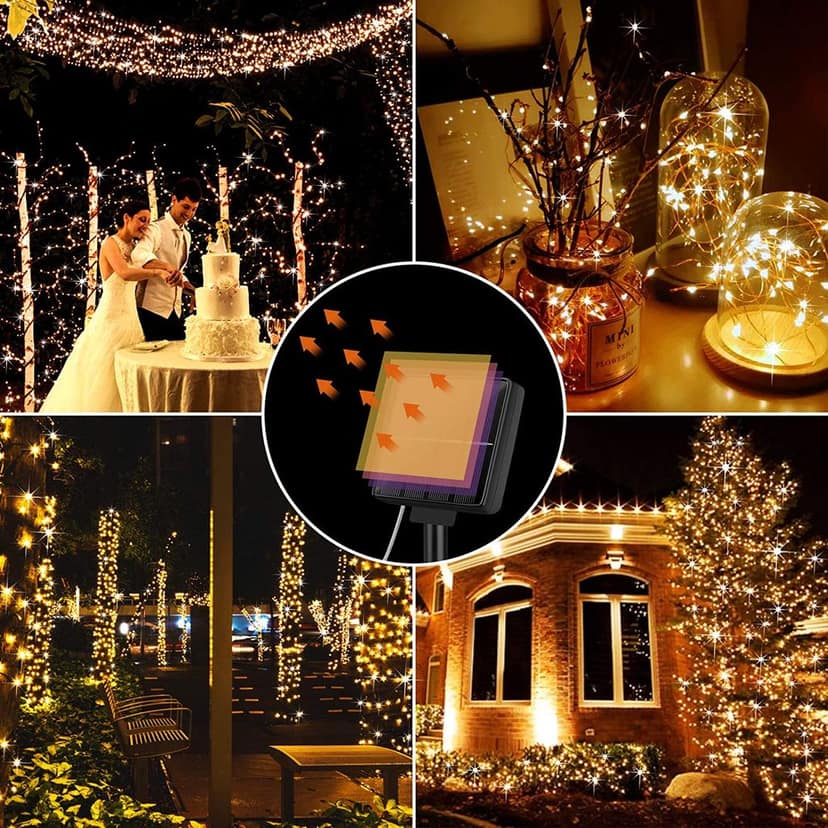 SAHAPECT Solar LED Light, 200 LED 22 Mtr Long, Warm White Lights,Copper Wire, String Fairy LED Light Lamp view 10