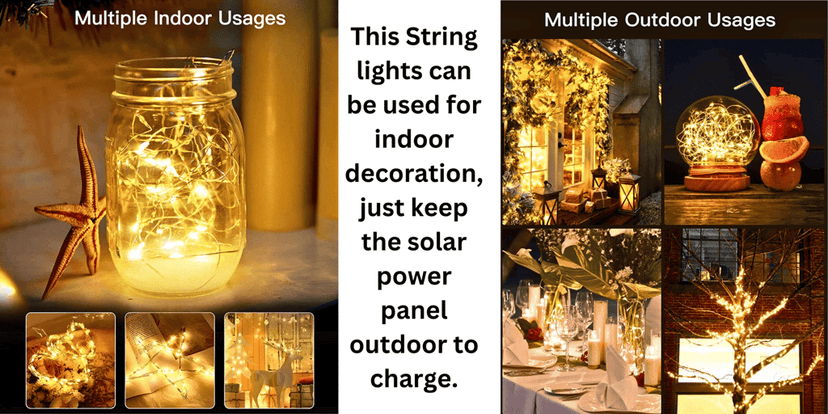 SAHAPECT Solar LED Light, 200 LED 22 Mtr Long, Warm White Lights,Copper Wire, String Fairy LED Light Lamp view 6