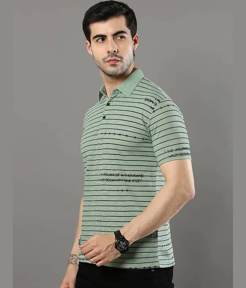 Cool Colors - Green Cotton Regular Fit Men's Polo T Shirt ( Pack of 1 ) view 2