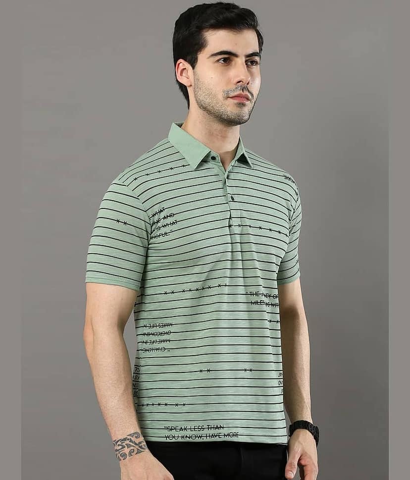 Cool Colors - Green Cotton Regular Fit Men's Polo T Shirt ( Pack of 1 ) view 3
