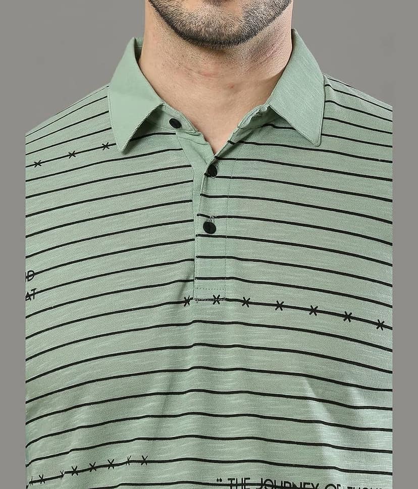 Cool Colors - Green Cotton Regular Fit Men's Polo T Shirt ( Pack of 1 ) view 5