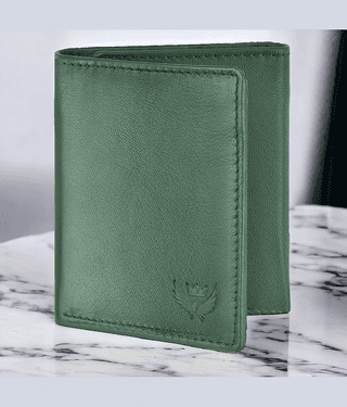 Lorenz Green 100% Leather Men's RFID Wallet ( Pack of 1 )