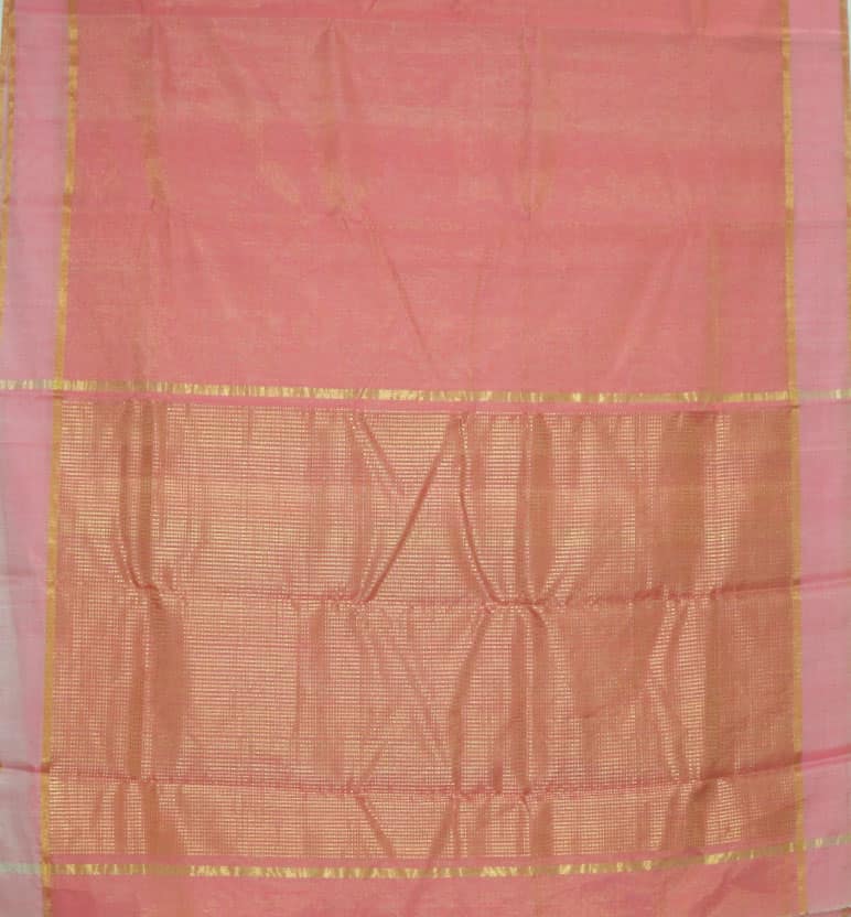 Handloom Chanderi Zari Cotton Saree view 2