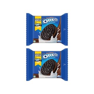 Cadbury Oreo Chocolate Flavour Cr me Sandwich Cream Biscuits Family Pack - Pack of 2