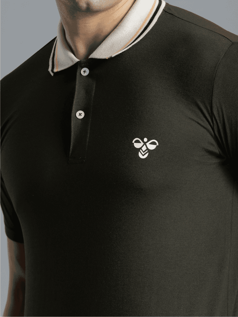 Marco Men Olive Polo T-Shirt view 5