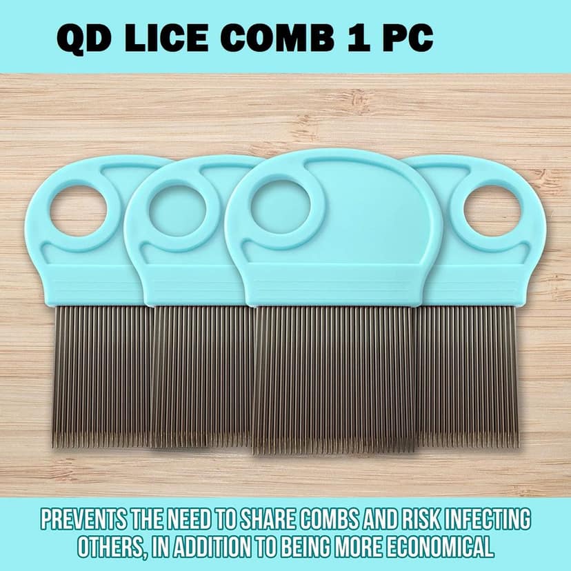Q D Lice Nit Egg Remover Comb Removes Dendruff Dust and Louse Magnify Blue color for Men Women Kids Girl Babies and Pets view 3