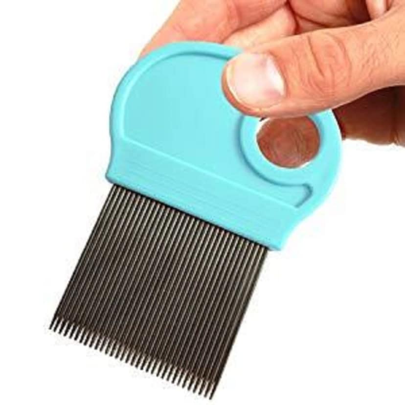 Q D Lice Nit Egg Remover Comb Removes Dendruff Dust and Louse Magnify Blue color for Men Women Kids Girl Babies and Pets view 5
