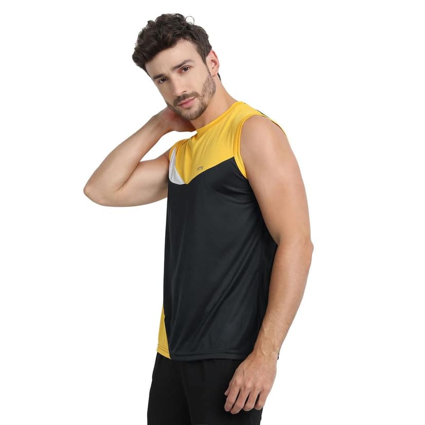 FTX Men Colorblock Round Neck Sleeveless Tshirt view 4