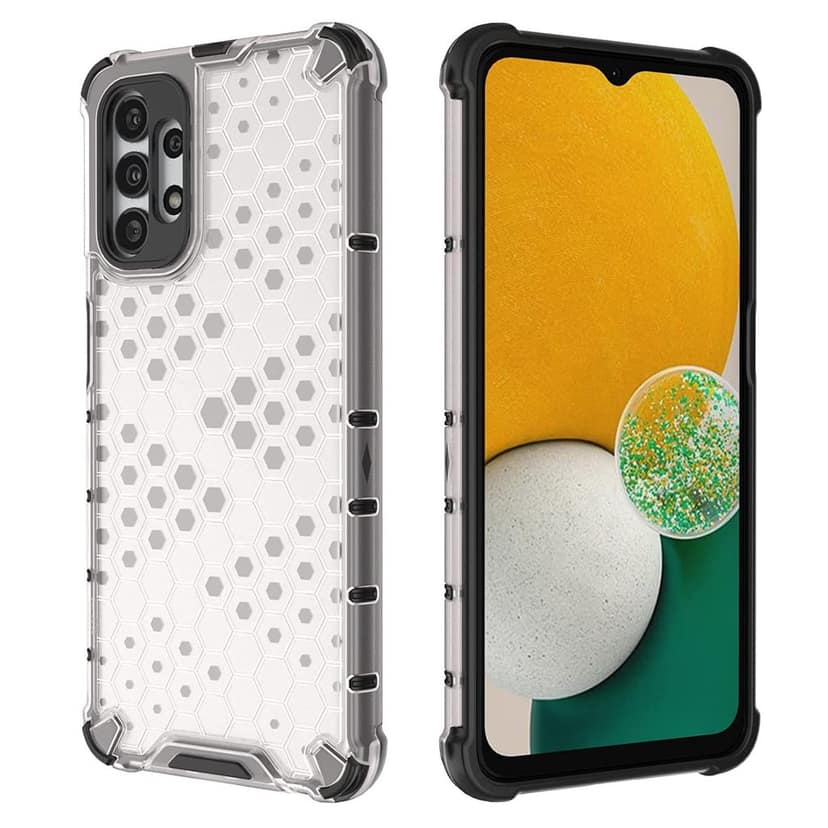 Faircost Hybrid Shockproof Back Cover for Samsung Galaxy A13 4G/ 5G Hard Outside Soft Inside- (Polycabonate::Transparent) view 5
