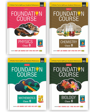 MTG Foundation Course Class 8 Physics, Chemistry, Mathematics & Biology Book (Set of 4) For IIT JEE, NEET, NSO Olympiad, NTSE, NVS, KVPY & Boards Exam | Based on NCERT Latest Pattern 2024-25