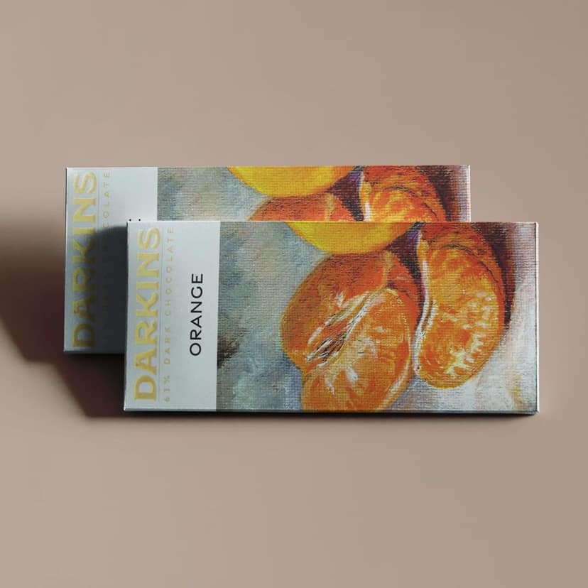 DARKINS Dark Chocolate | 63% Dark Chocolate With Orange | Vegan | Natural | Dark Chocolate Bar 3x 50 Gm | Gluten-Free Chocolate | 50 Gm Each Pack of 3 view 3