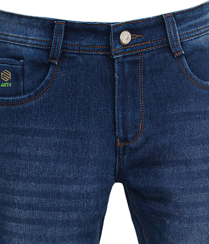 plounge Slim Fit Dyed Men's Jeans - Blue ( Pack of 1 ) view 2