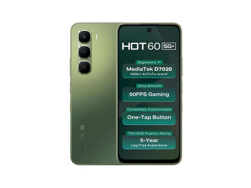 Infinix HOT60 5G Smartphone, 6GB RAM, 128GB Storage - Tundra Green view 2