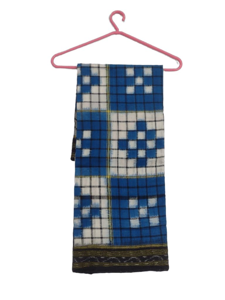 Blue Pasapali Sambalpuri Handloom Cotton Dupatta view 3