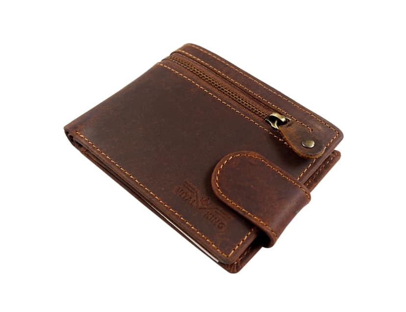 Vital King Men Travel Brown Genuine Leather RFID Wallet (11 Card Slots) view 3