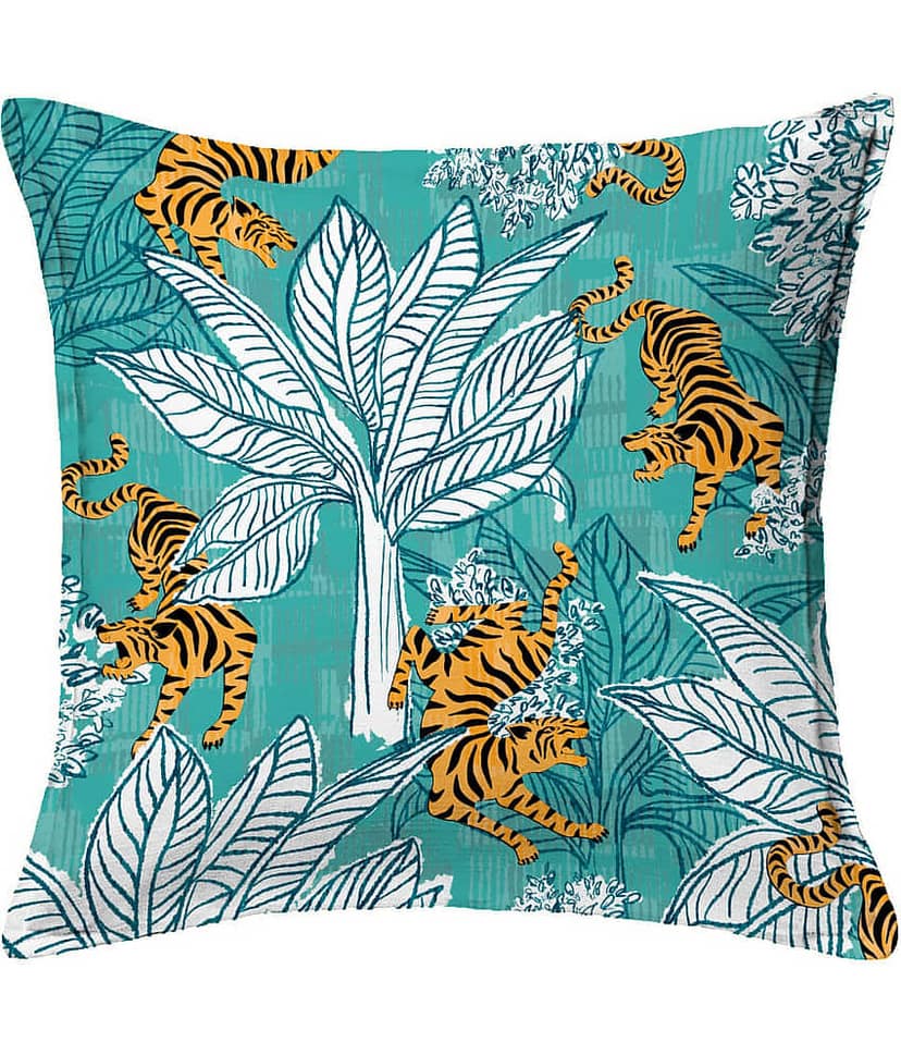 Houzzcode - Water Repellent Blue Polyester Pillow Covers 40x40x3 ( Pack of 1 ) view 2