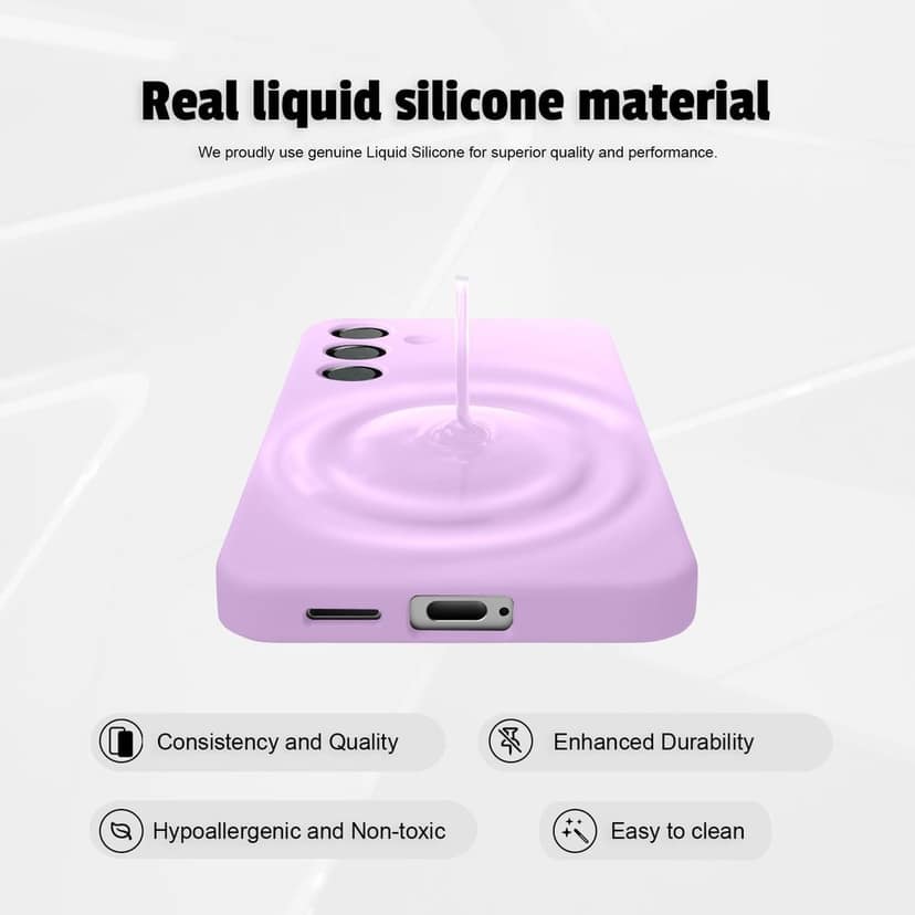 LIRAMARK Liquid Silicone Soft Back Cover Case for Samsung Galaxy S25 Plus view 4