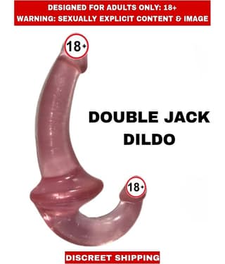 ADULT SEX TOYS DOUBLE JACK SOFT SMOOTH JELLY RUBBER DILDO For Women