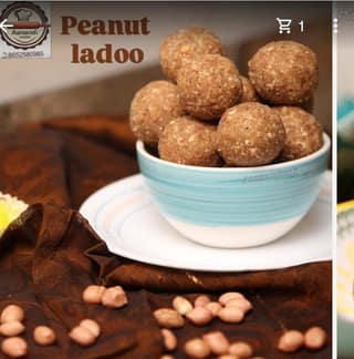 Aanandi Foods Peanut Ladoo (1 kg) | Traditional Indian Sweet | Everyday Snacking