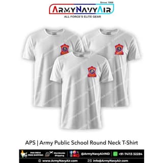 ArmyNavyAir APS Round Neck T-Shirt (Large) | Premium Cotton Blend | Casual & Institutional Wear
