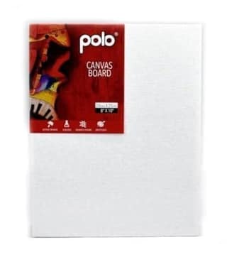 polo Canvas Board 20 x 25 cm Pack of 2 | Artist-Grade Panel for Acrylic, Oil, Watercolor & Mixed Media | Double-Primed, Acid-Free Surface | Ideal for Beginners & Professional Artists