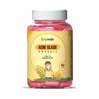 Girlyveda Anti‑Acne Ayurvedic Capsules (60) – Herbal Blood‑Purifier for Clear Skin, Acne, Pimples & Dark Spot Removal”