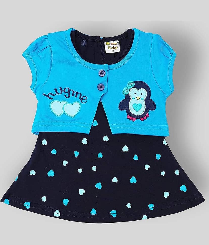 NammaBaby Pack of 1 Baby Girls Cotton Blend Dresses ( Blue )